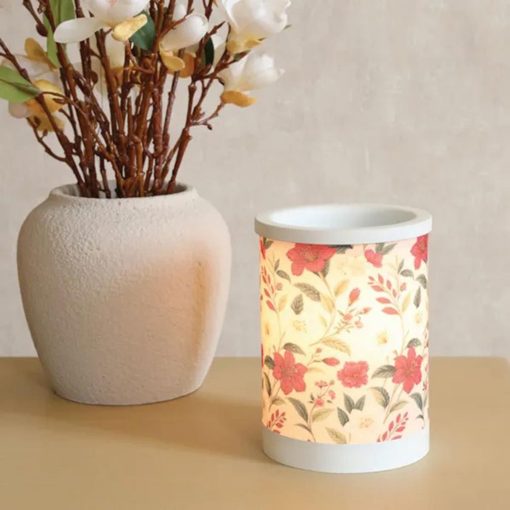 Aroma Red Floral Electric Wax Melt Warmer Extra Image 2